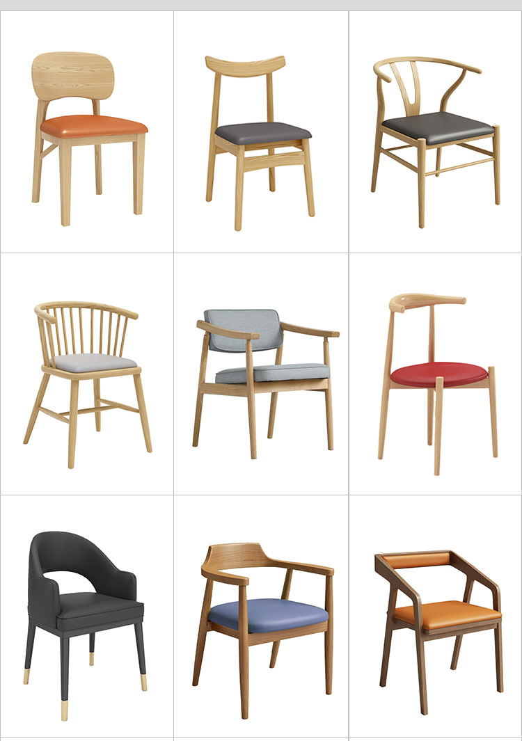 Modern Luxury Dining Set Elegant Restaurant Chairs for Home Hotel Apartment Cafe-Solid Light for Living Room