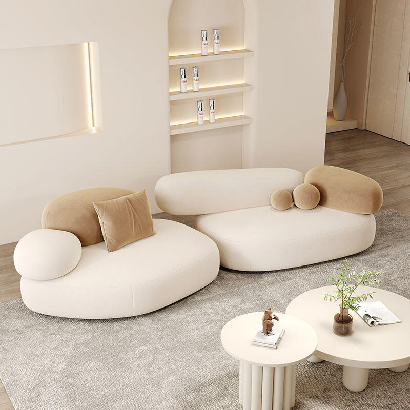 Italian Modern Indoor Curved Upholstered Reclining Sectional Sofa Set Fabric Sponge Eco-Friendly Wood Legs Apartment Home Hotel