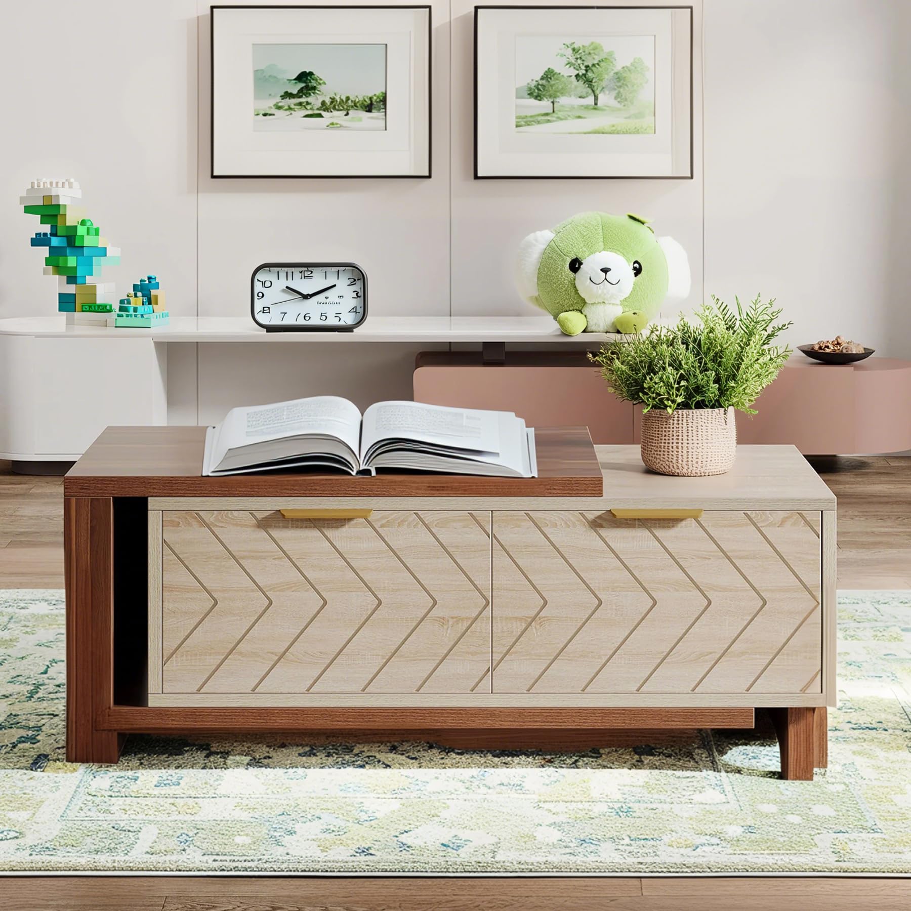 Expandable Home Coffee Table Design Detail 1