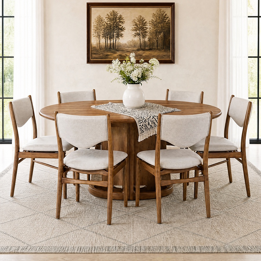 Wabi Sabi Solid Ash Wood Restaurant Chair With Cut-out Back For Dining Room And Commercial Seating