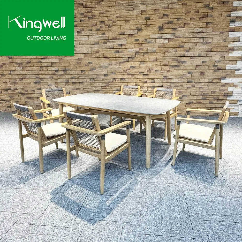 Bar Garden Outdoor Patio Furniture Teak Dining Table and Chair Set