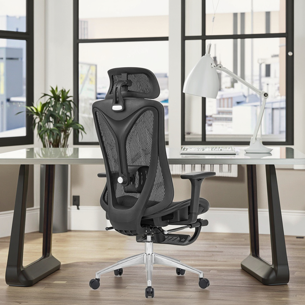 Mesh Conference Meeting Room Gaming Task Computer Boss Luxury Executive Home Office Ergonomic Swivel Chair With Footrest