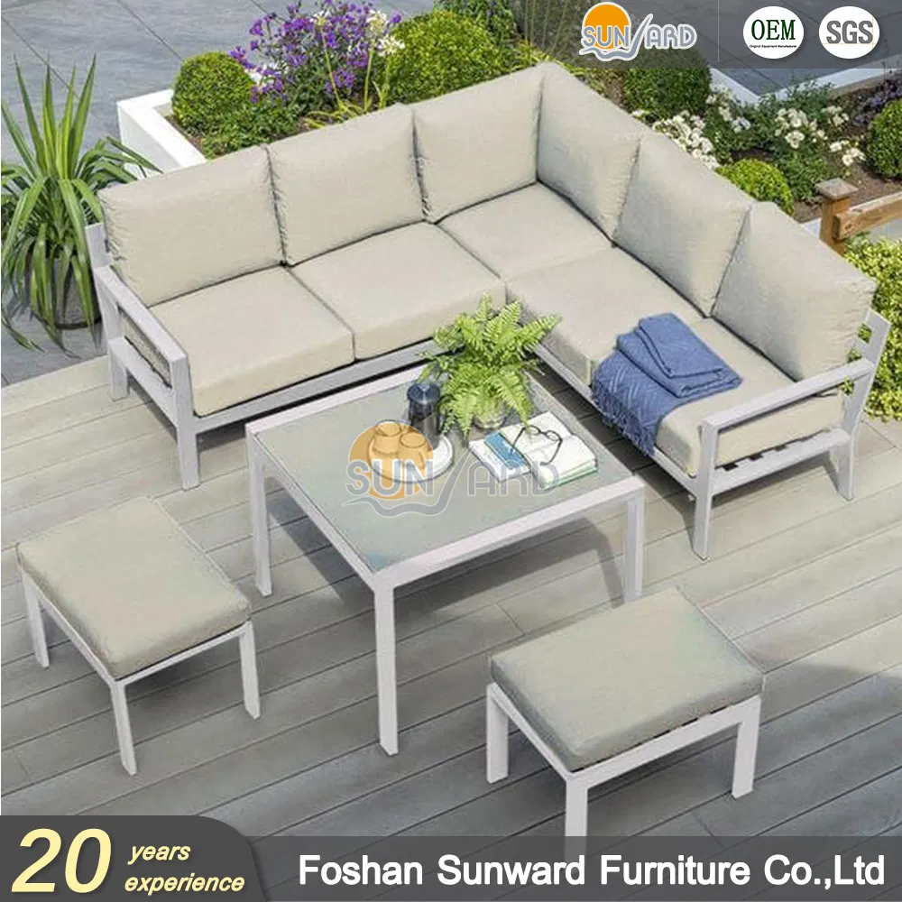 Modern Customized Hotel Garden Living Room Sectional Aluminum Outdoor Sofa Furniture