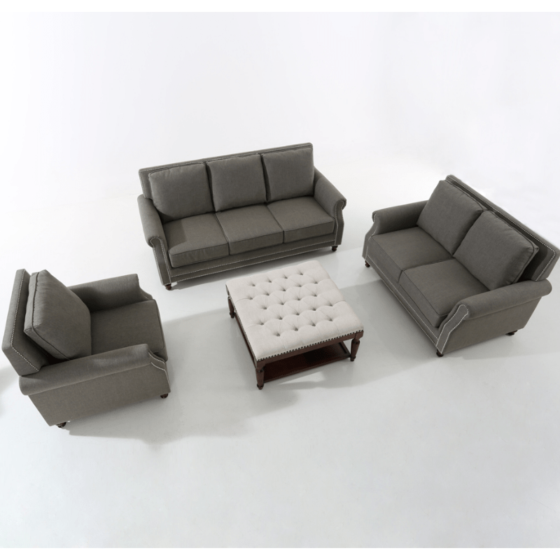High Quality Fabric Sofa 2 Double Seat Modern European Style Upholstery Furniture for Living Room SM-1063-2