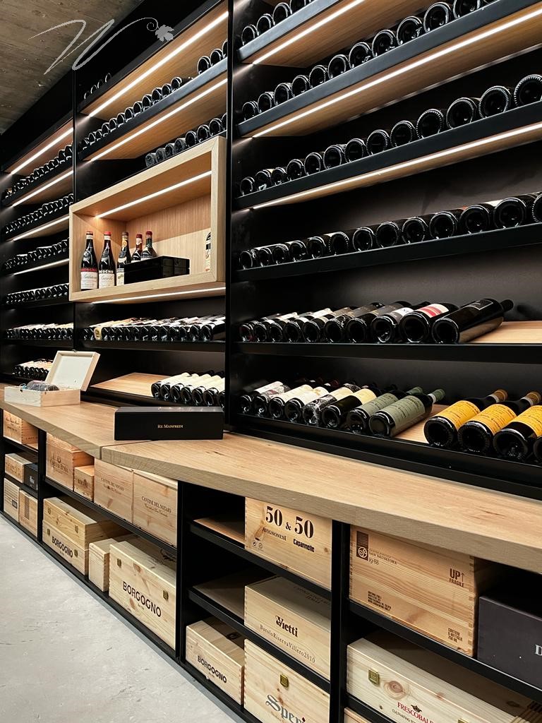 Modern Wine Rack Display Customizable Cabinet Wooden Bottle Storage Shelf Set With Lighted Storage For Home Bar