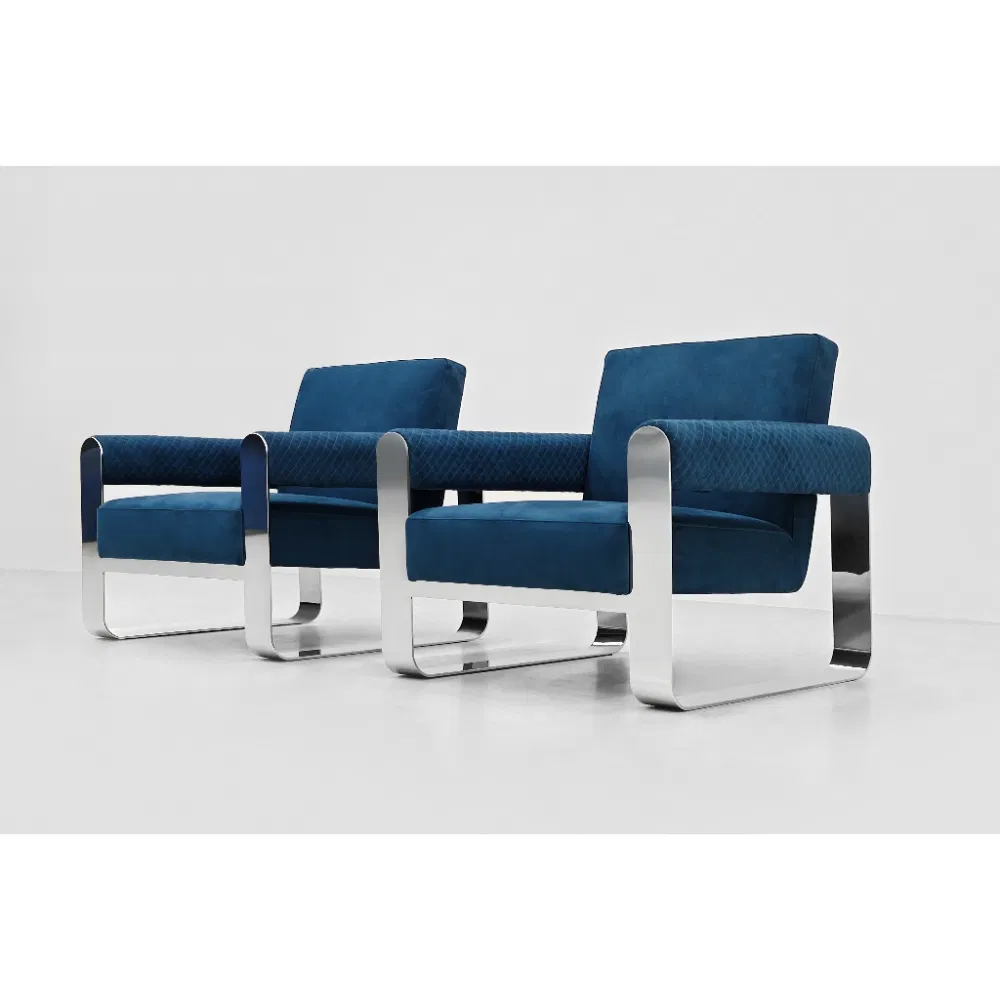 Foshan Modern Home Living Room Quilted Armrest Accent Chair Furniture