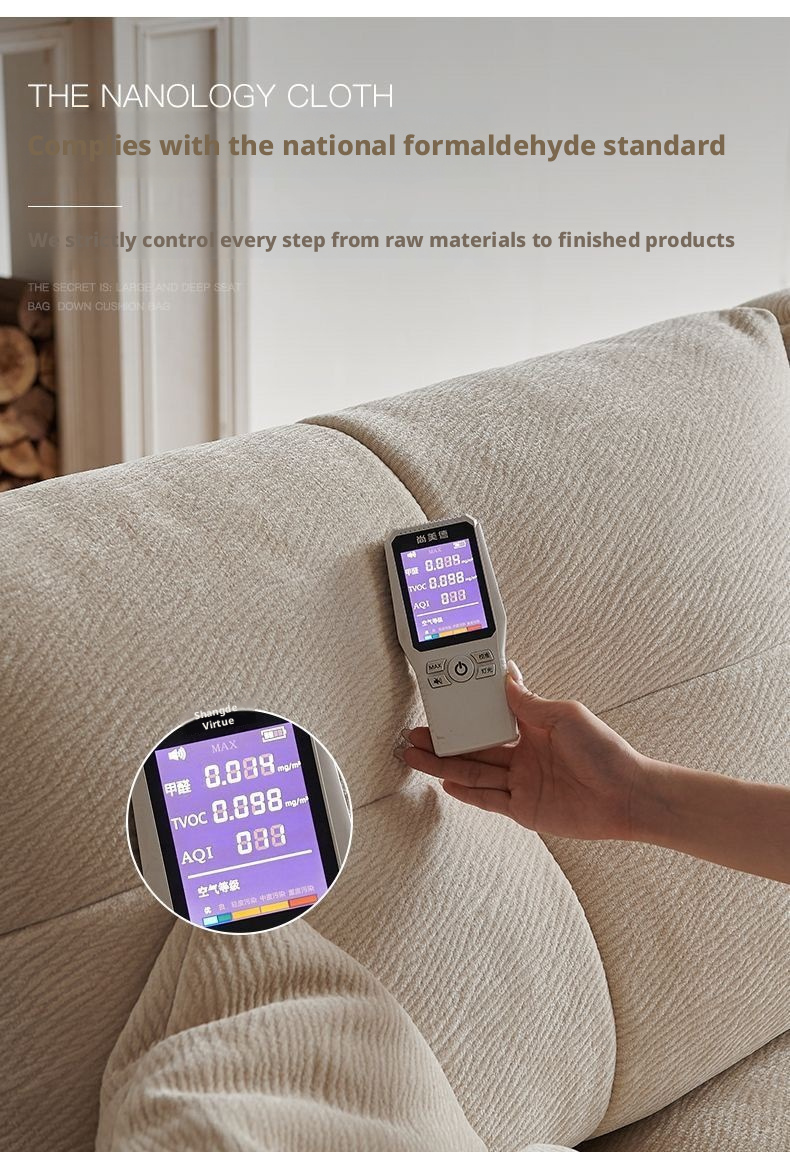 Fabric Sofa Movable Backrest pixel Sofa Mobile Backrest Living Room Modern Minimalist Sitting Deep Chenille