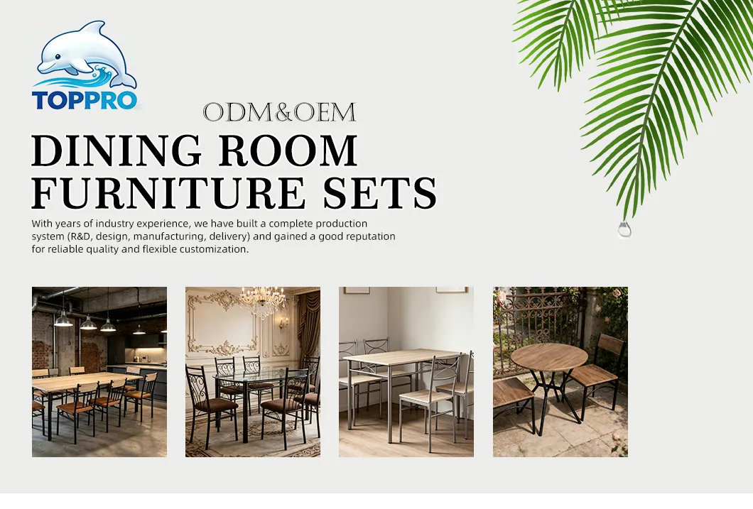 Modern Luxurious Anti Fouling Durable Dining Table and Chair Sets