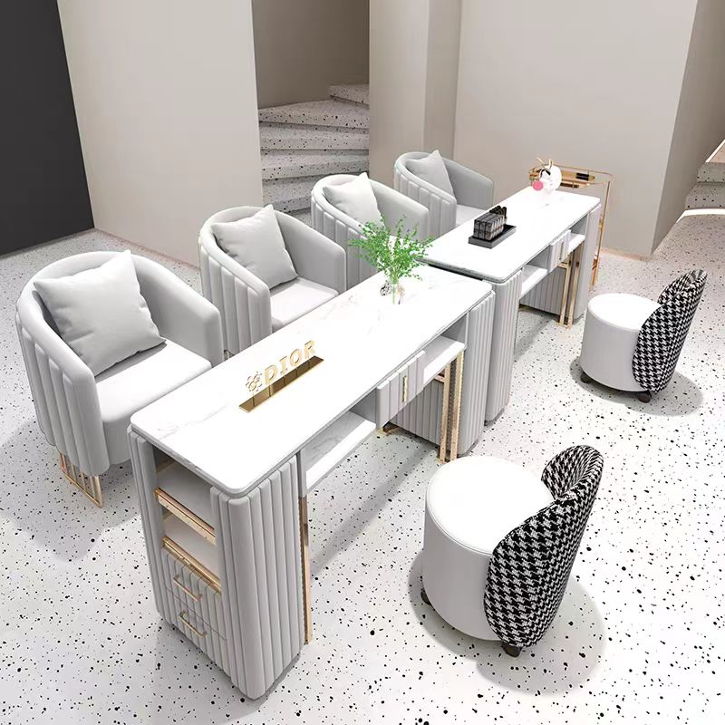 Nail Salon Table And Chair Set With Vacuum Cleaner Manicure Table Beauty Salon Nail Salon Sofa Table And Chair