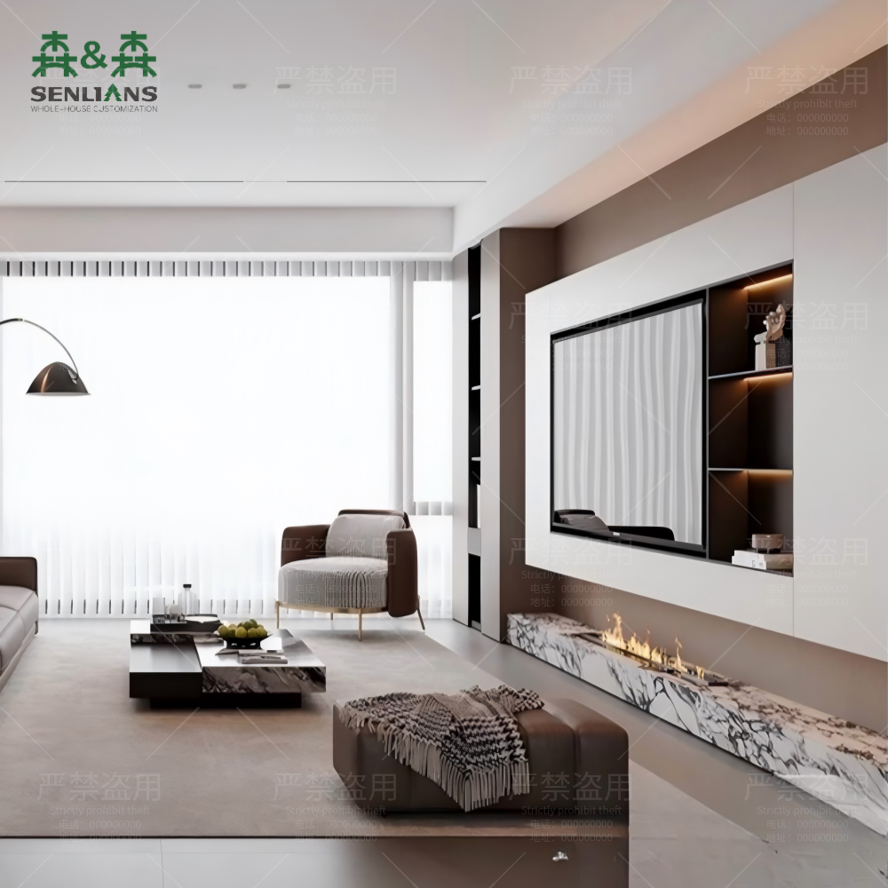High-End Customized Midcentury Wooden TV Stand with Large Storage Space for Living Room Hotel &amp; Bedroom Use Fits 65" TVs