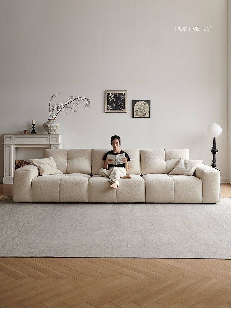 Fabric Sofa Movable Backrest pixel Sofa Mobile Backrest Living Room Modern Minimalist Sitting Deep Chenille