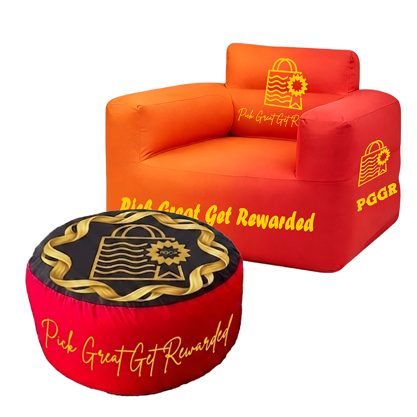 Custom Logo Printing Advertising Inflatable Sofa Chair Durable Furniture Lounge Couch For Trade Show Business Event Exhibition