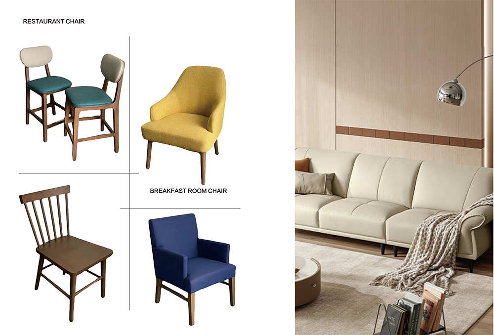 European Designed Eco-Friendly Fabric Armchair with Wooden Legs Modern Comfortable Living Room Furniture
