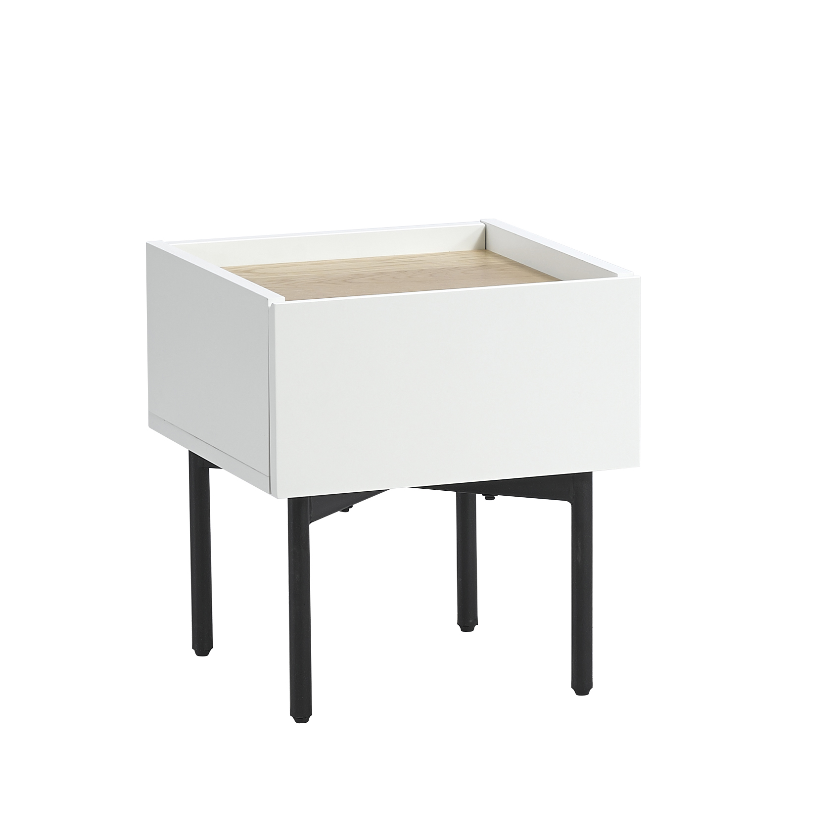 Wood bedside table detail 3