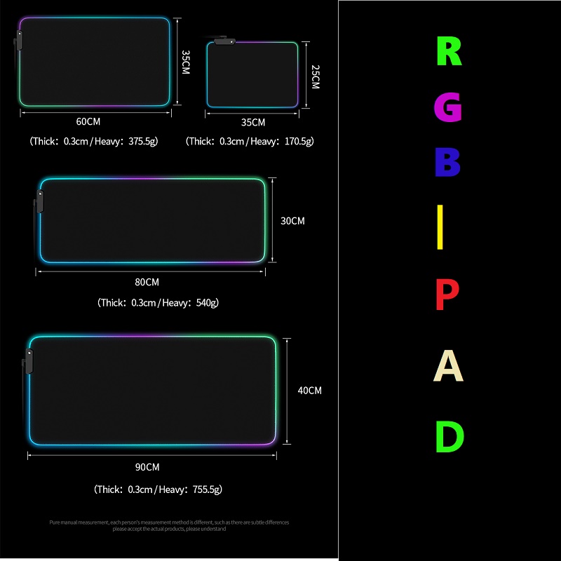 Large RGB Desk Mat Layout