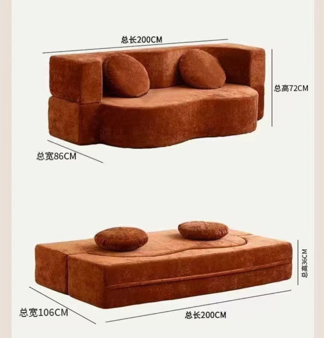 Luxury Living Room Furniture Sectional Sofa with Corner Backrest Fabric Seat Bed Set Sponge Filled