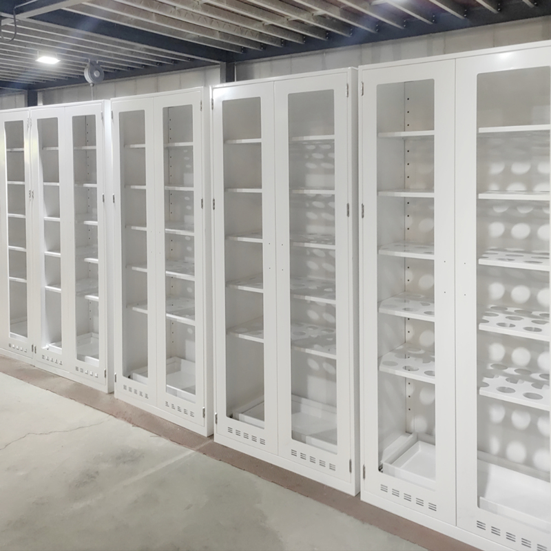Top Quality Lab Vessel Cabinet Storage Chemical Resistant Steel Cabinet for Glasswares Durable Metal Laboratory Furniture
