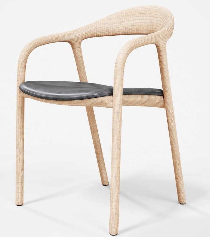 BST Natural Solid Wood Coffee Bar Restaurant Chair Solid Wood Dining Chair Wooden Dining Room Chairs for Restaurant and Hotel
