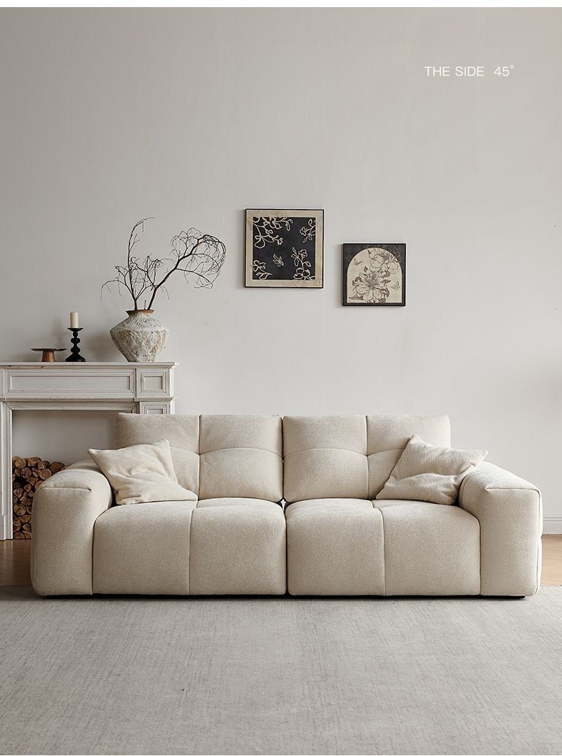 Fabric Sofa Movable Backrest pixel Sofa Mobile Backrest Living Room Modern Minimalist Sitting Deep Chenille