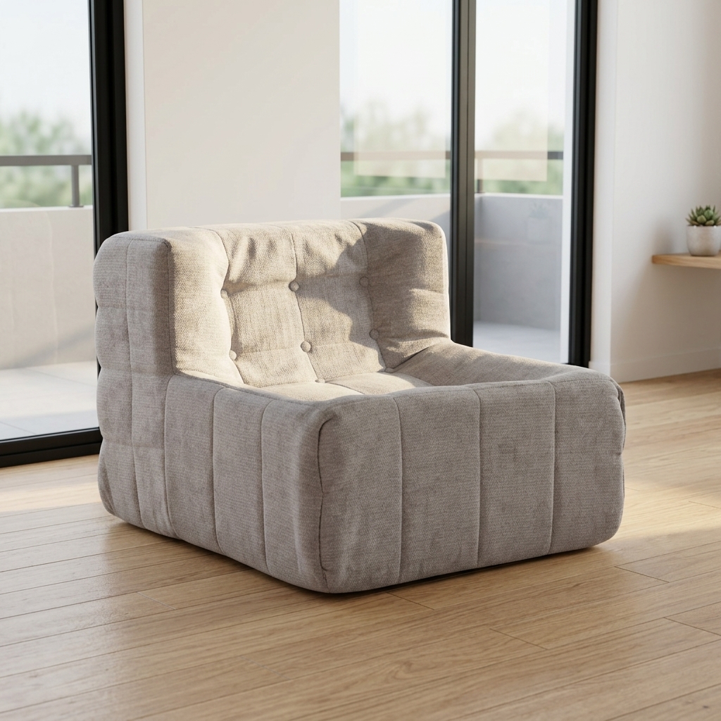 Wholesale Small Lazy One Seat Woven Fabric Reclining Leisure Sofa Vacuum Compression Packaging Single Sofa for Apartment