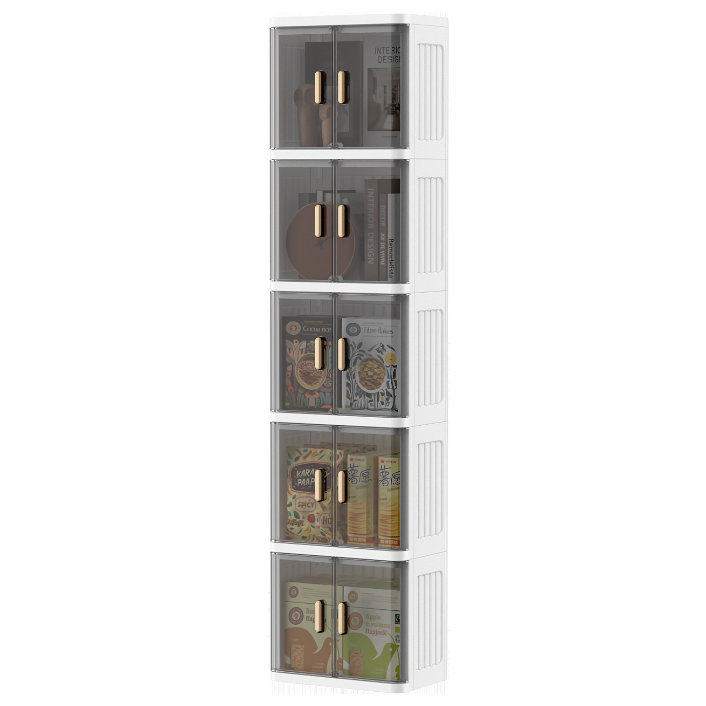 Multi-Layer Foldable Storage Cabinet New Injection Plastic Toy Snack Wardrobe Rack for Bedroom Home Use Storage Box