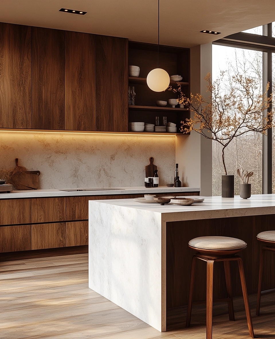 Luxury Modern European Design Smart Modular Kitchen Economic Wood Wall Kitchen Cabinet Island Wooden Furniture Veneer Door Panel