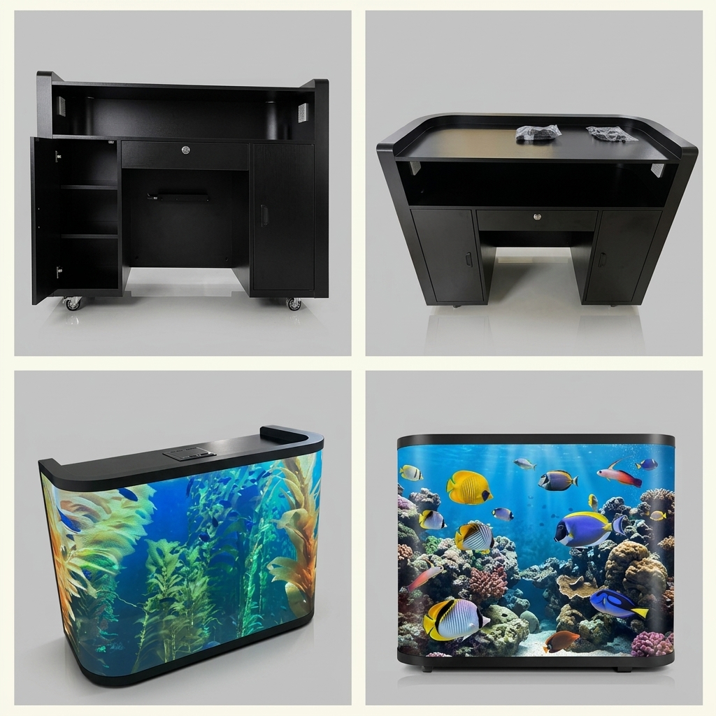 P2.5 Customized Size LED Booths For Digital Signage DJ Console And Front Desk Screen With Indoor LED Dj Table