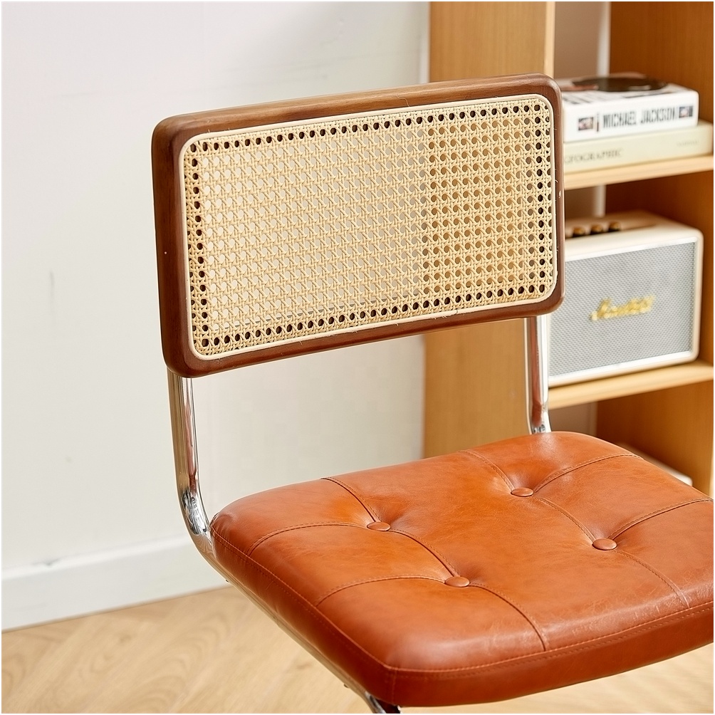 Low Price Cesca Rattan Dining Chair Mid Century Wooden Cane Chair Coffee Shop Wooden Dining Chairs Walnut Color Germany