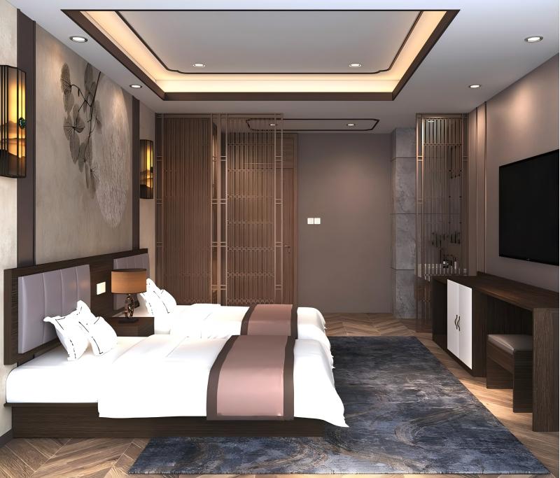 Hotel Furniture Supplier Wholesale Customization Modern Melamine Luxury Commercial Hotel Bedroom Furniture Sets Hotel Furniture