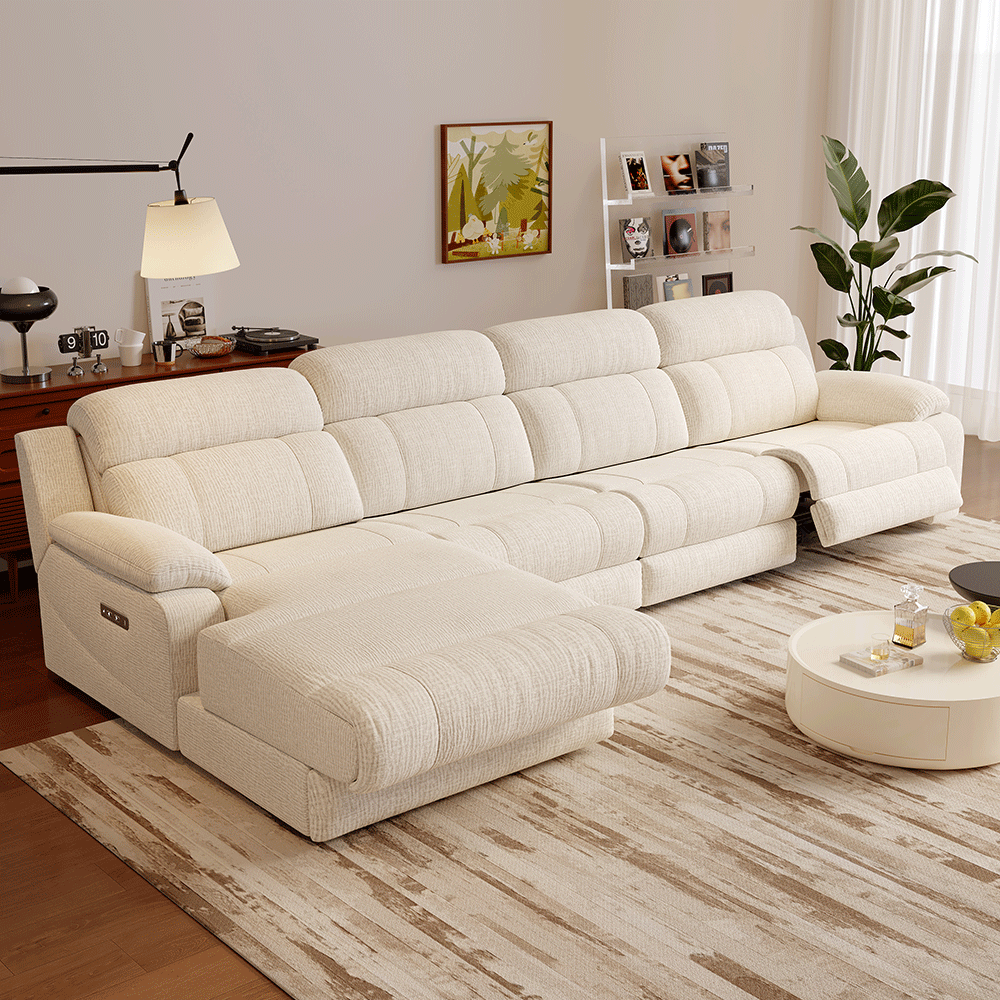 Factory Direct Custom Wholesale Modern Living Room Furniture Set Fabric Recliningsofa Office Cinema Project Power Recliner Sofa