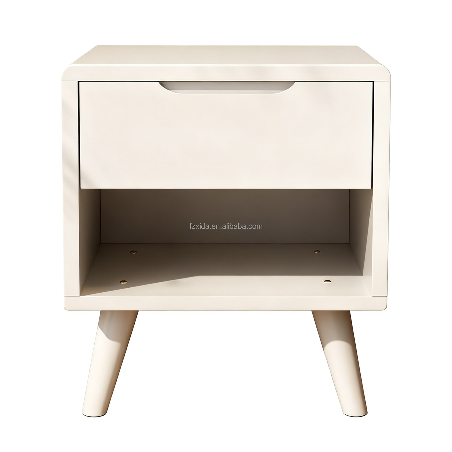 Modern Wooden Bedside Nightstand with Drawer for Bedroom Apartment Home Furniture Storage