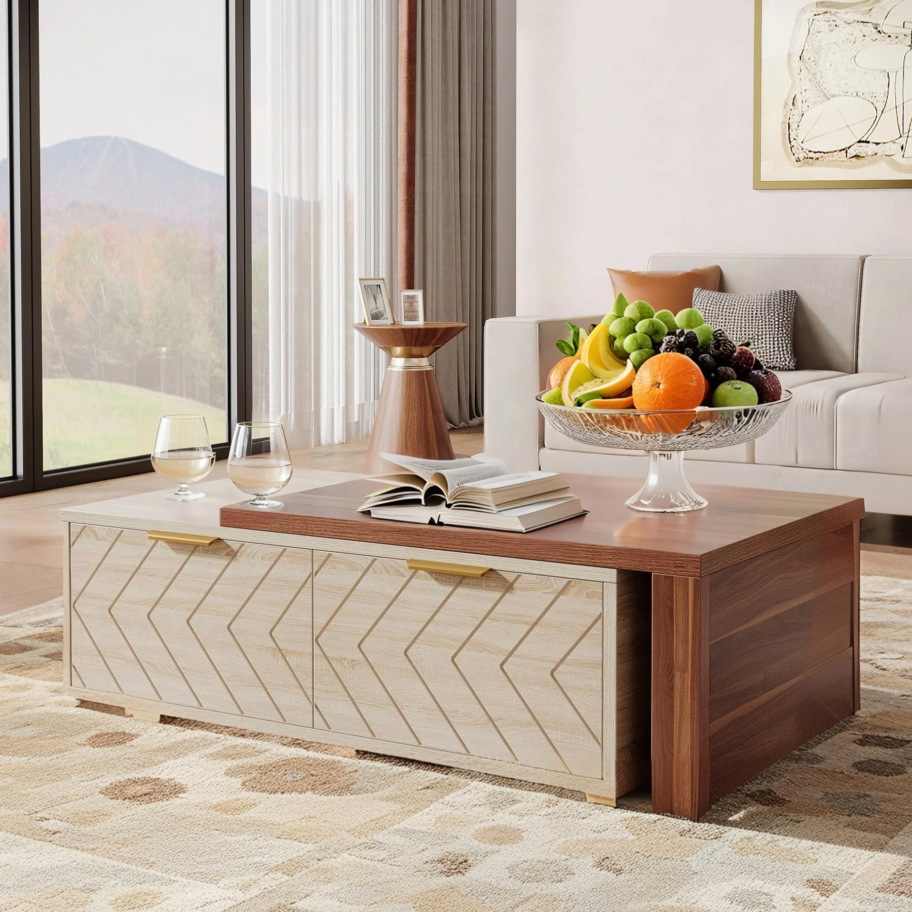 Expandable Home Coffee Table Design Detail 4