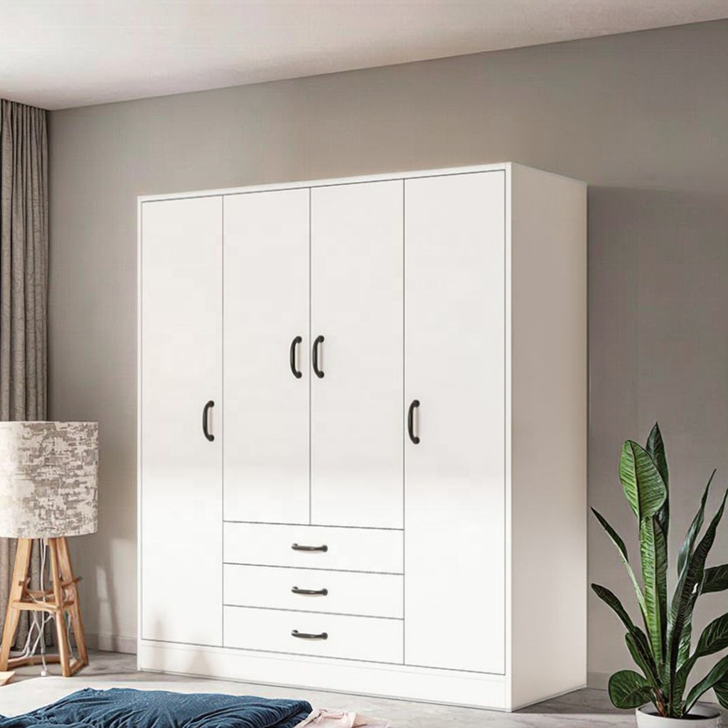 Top Selling - Wooden Wardrobe Customize Size Wardrobe Closet Bedroom Furniture Glass Door- Folding Wardrobe
