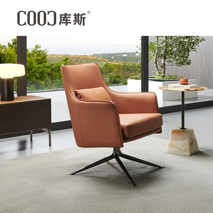 5% off Luxury Modern Villa Living Room Cooc Furniture Sets Genuine Leather Sofa Lobby Furniture Sets with Accent Chair Side Table