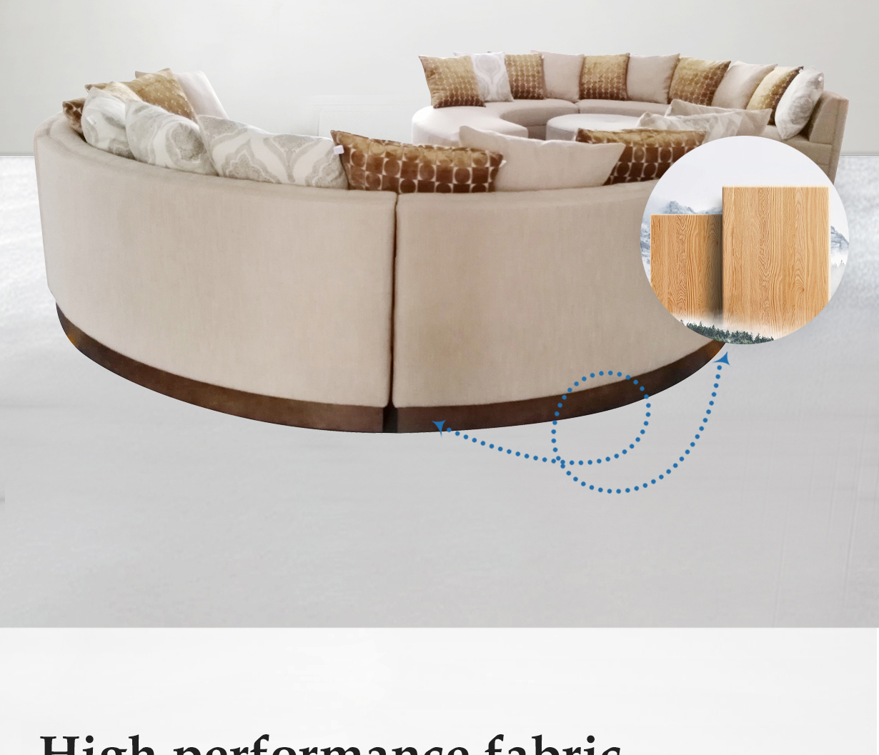 Beige Modular Lounge Hotel Lobby Furniture 5
