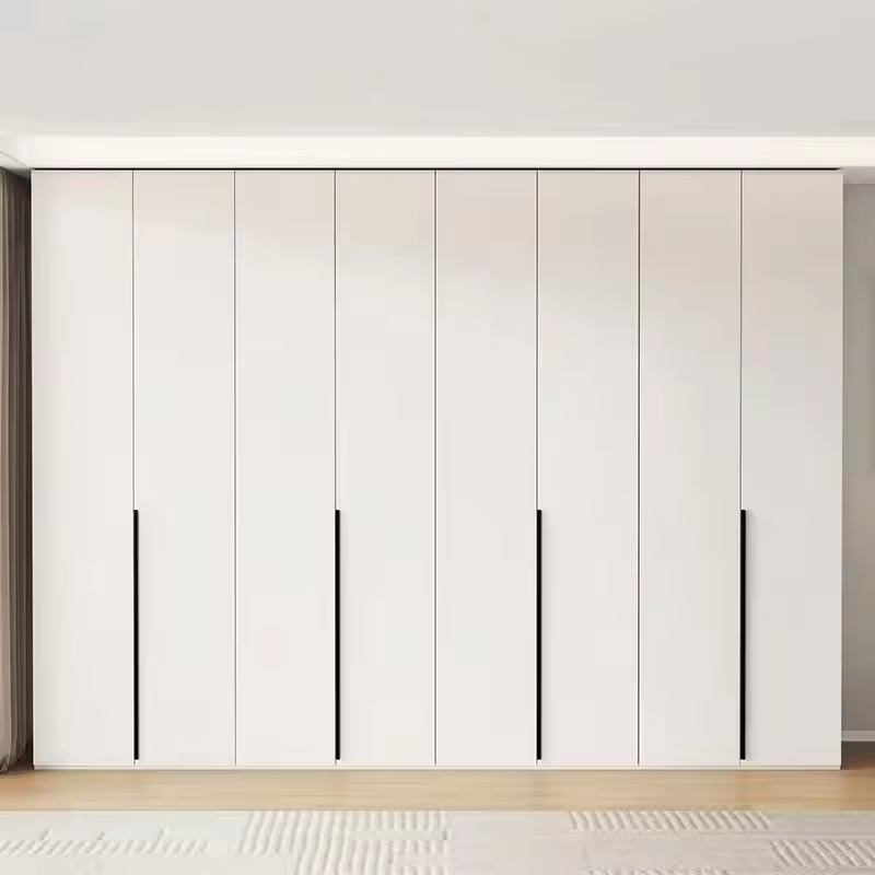 Modern Wooden Wardrobe for Bedroom &amp; Living Room-Extendable Rail Eco-Friendly Adjustable Shelves Freestanding Clothes Organizer