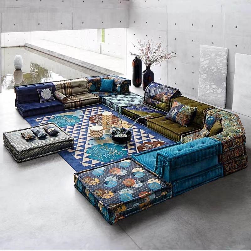 Modern Living Room Furniture Fabric Modular Adjustable Sofa Corduroy Customized Sectional Sofa