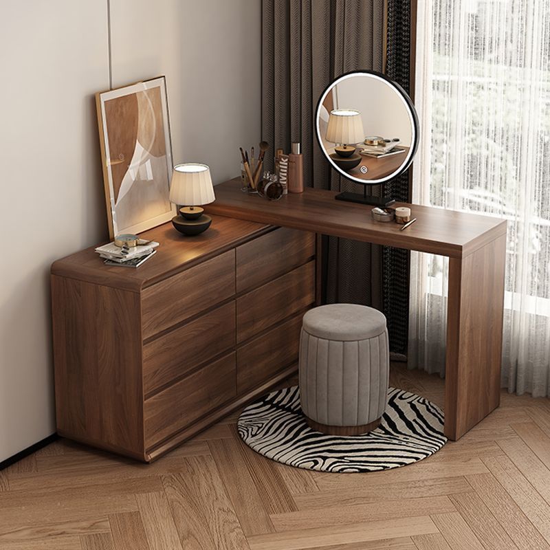 Chinese Style Solid Wood Dressing Table Simple Modern Bedroom Cupboard Integrated Vanity Small Apartment Corner Storage Cabinet