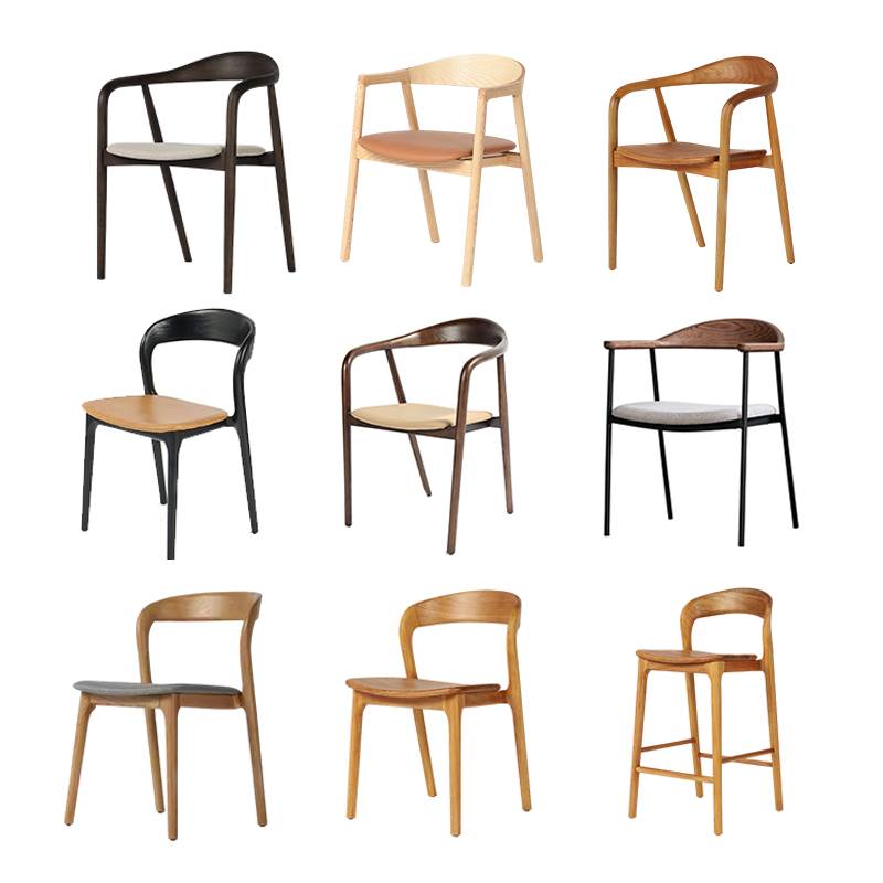 China Design Stackable Victorian Dine Bar White Oak Legs Kitchen Coastal Hotel Nordic Solid Wood Armchair Chair