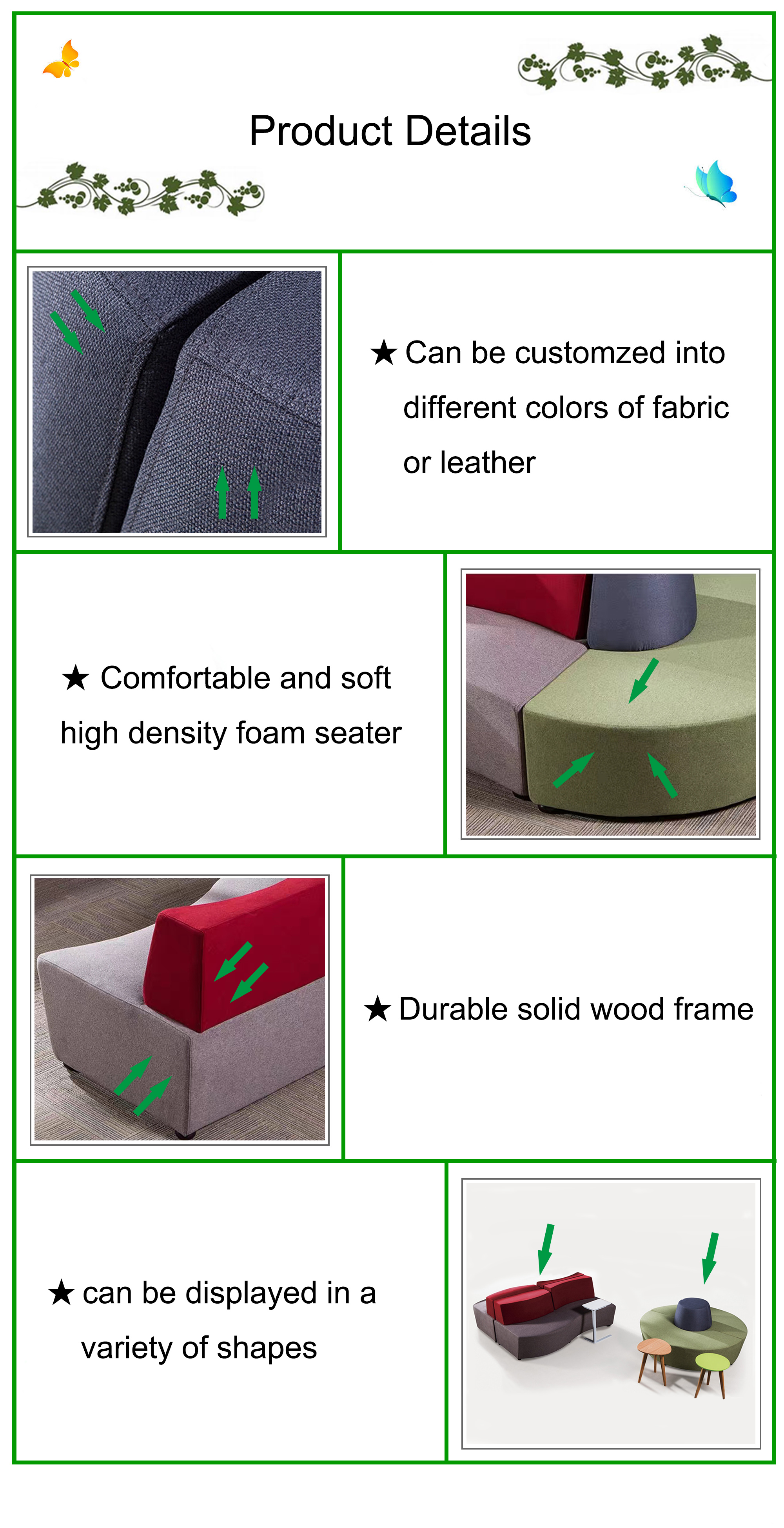 Leisure Sofa CS0010 Details