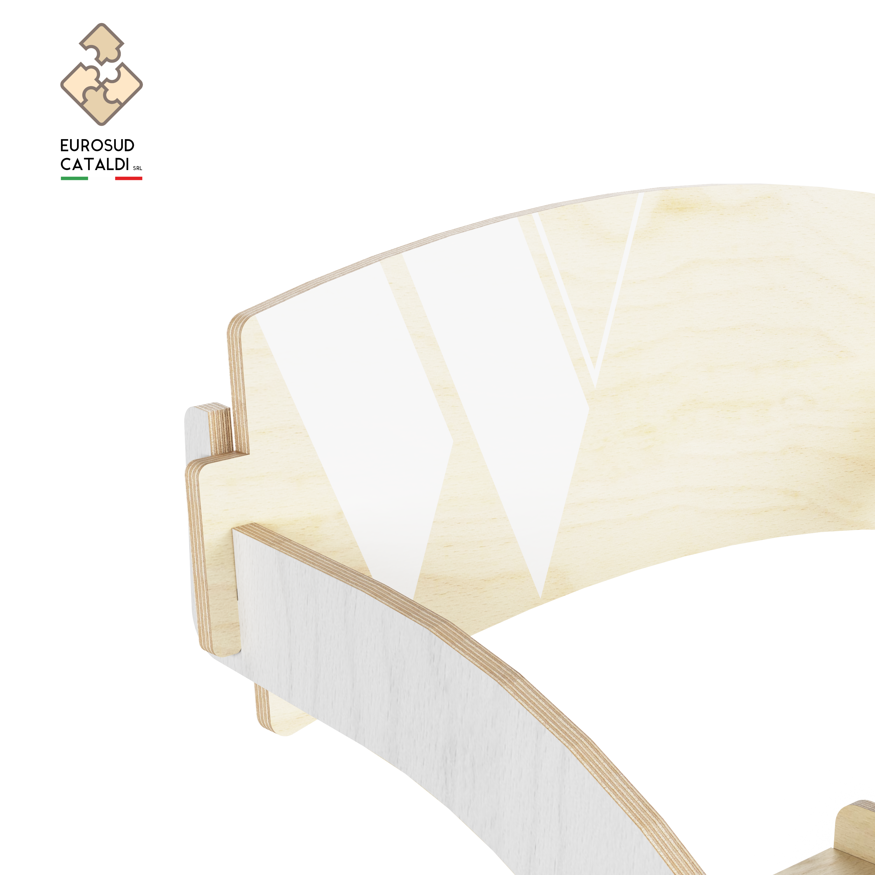 Amazing Modern Chair With Solid Back In Resistant Natural Birch Wood 12mm Interlocking System. Made In Italy Design By WLLALLA