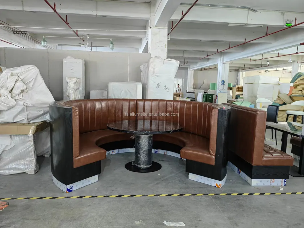 Wholesale Fast Food Coffee Shop Pizza Booth Chair Restaurant Outdoor Bench Seat Dining Table and Chair Set for Restaurant