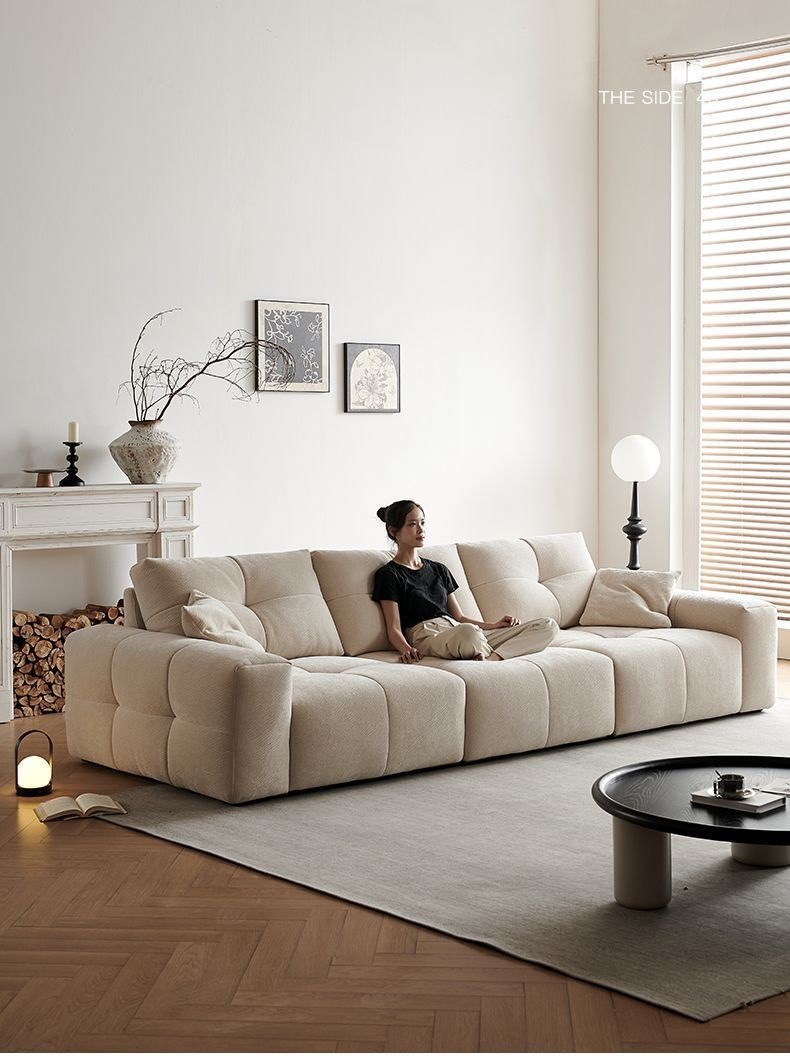 Fabric Sofa Movable Backrest pixel Sofa Mobile Backrest Living Room Modern Minimalist Sitting Deep Chenille