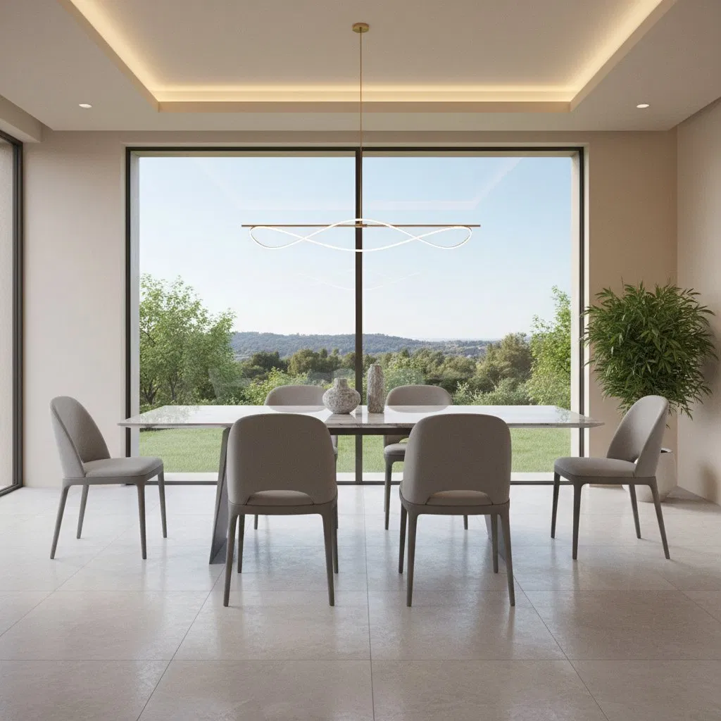 Moderndining Room Furniture Dining Tables Set Marble Top for Home Use