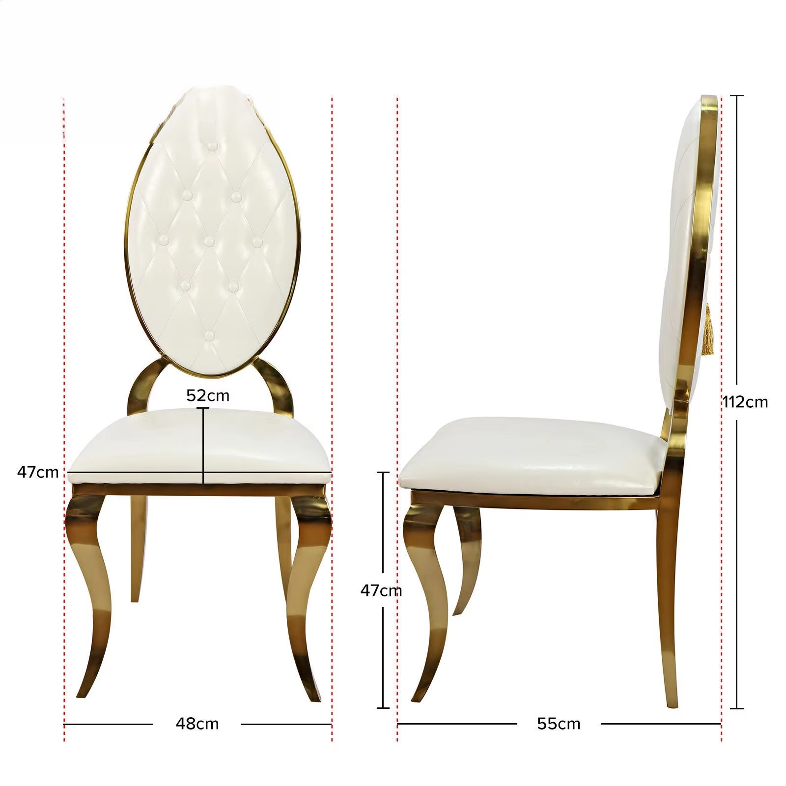 Runwood Wayon Luxury Stainless Steel Hotel Banquet Chair Modern Round Backrest Dining Chair With Soft Upholstery For Wedding