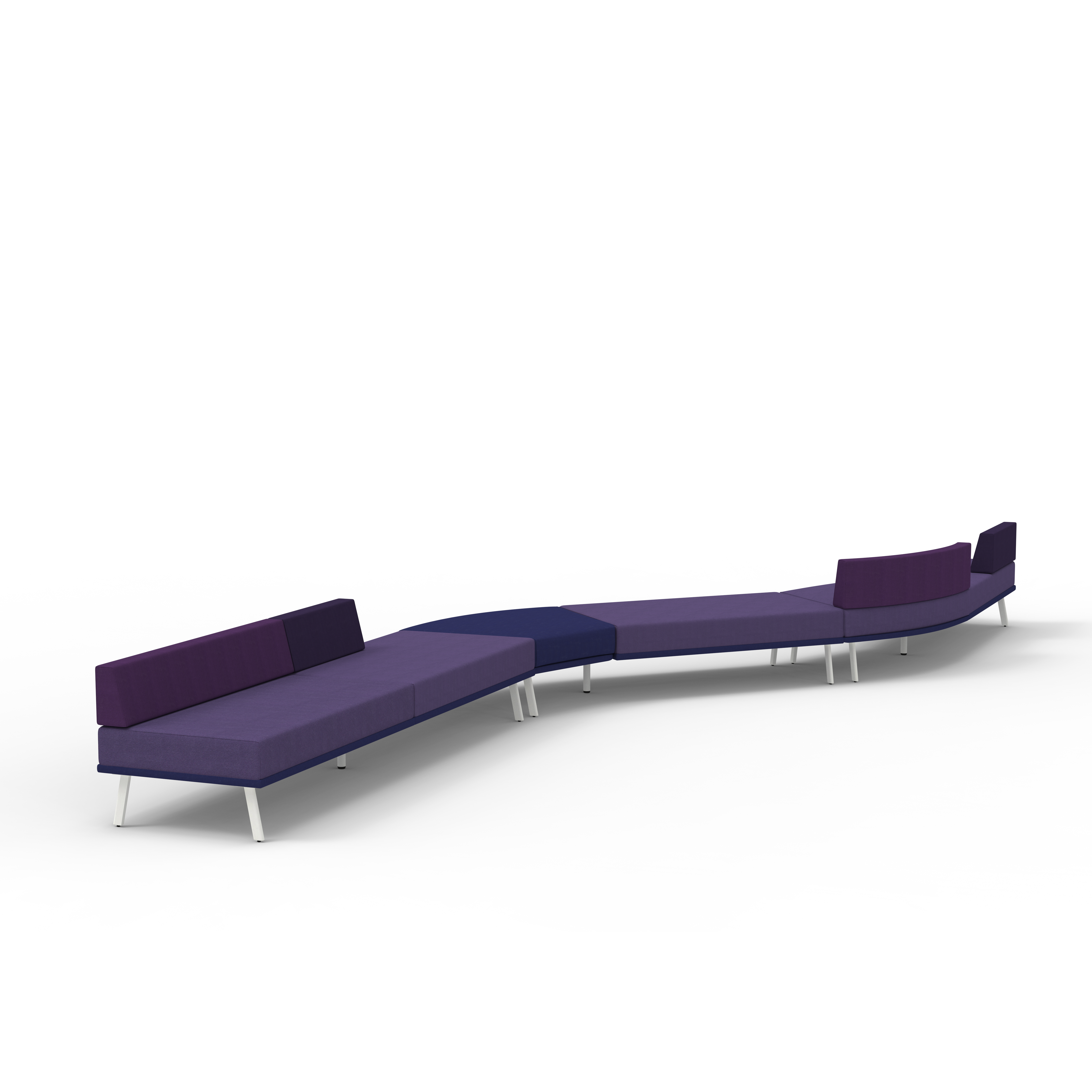 Modular Sectional Sofa Set Custom Color Modern Office Metal Base Eco-friendly High-grade Fabric Durable Home Office Living Room