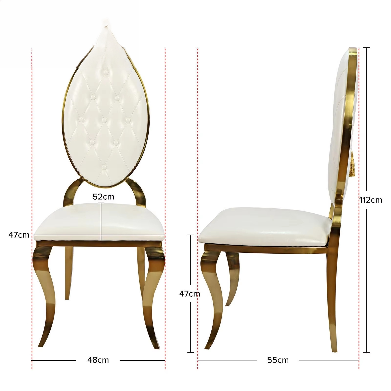 Runwood Wayon Luxury Stainless Steel Hotel Banquet Chair Modern Round Backrest Dining Chair With Soft Upholstery For Wedding