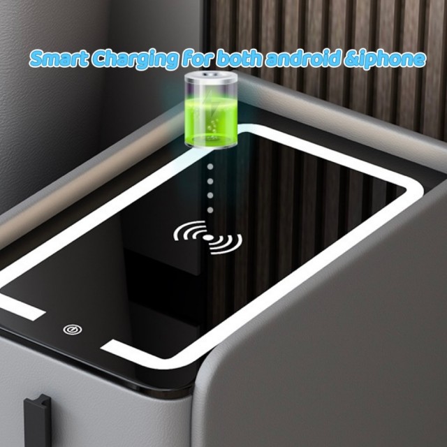 Smart Multifunctional Nightstand with Phone Charger & Touch Control