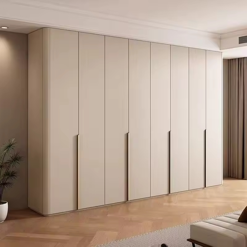 Modern Wooden Wardrobe for Bedroom &amp; Living Room-Extendable Rail Eco-Friendly Adjustable Shelves Freestanding Clothes Organizer