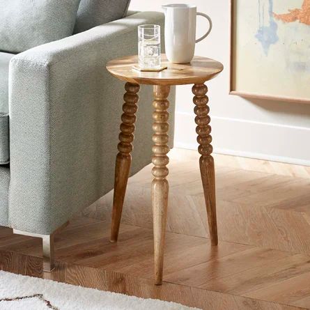 Handmade wooden side tables with simple frame and rustic top suitable for every room setting
